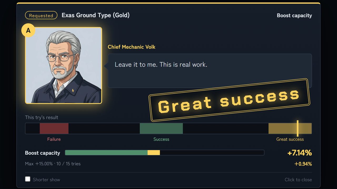 The chief engineer arrives: a great success